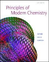 Principles of Modern Chemistry, 6th Edition
