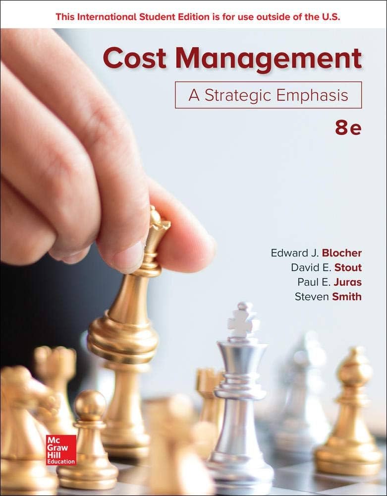 Cost Management A Strategic Emphasis, 8th e